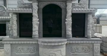 吉安 芝麻灰高档墓碑，土墓，可定制