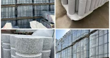 吉安 芝麻白花岗岩挡车柱、隔离柱多少钱