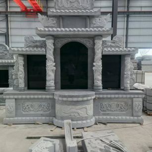 吉安 芝麻灰高档墓碑，土墓，可定制