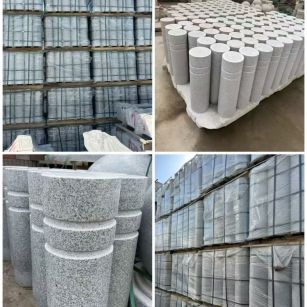 吉安 芝麻白花岗岩挡车柱、隔离柱多少钱