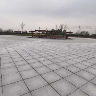 吉安 芝麻白火烧面-公园广场地铺效果