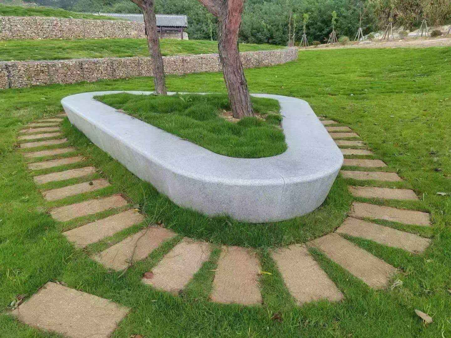 吉安 芝麻白光面整石坐凳