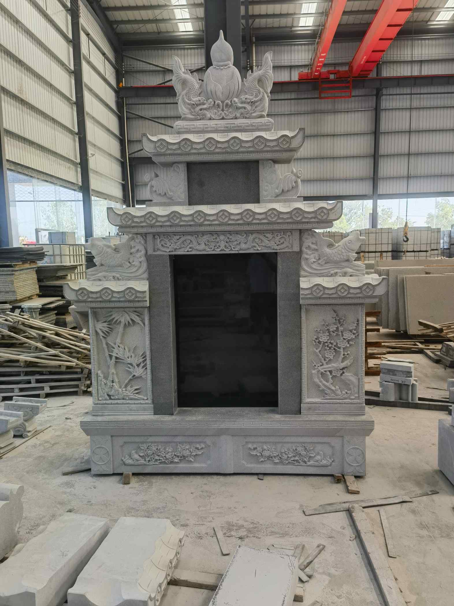 吉安 芝麻灰高档墓碑、土墓，一套也支持定做