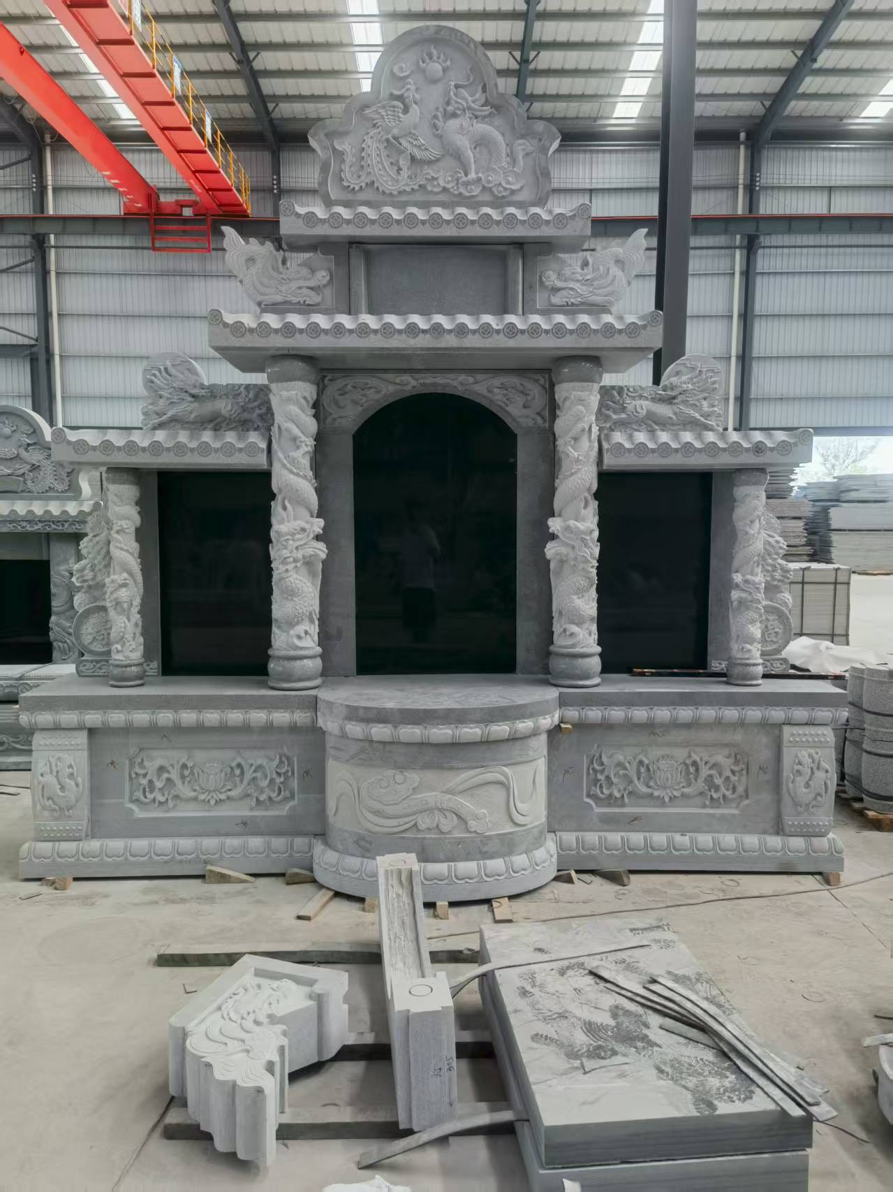 吉安 芝麻灰高档墓碑，土墓，可定制