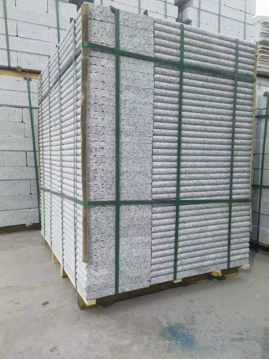 吉安 芙蓉白3公分厚磨圆边、拉槽，楼梯踏步